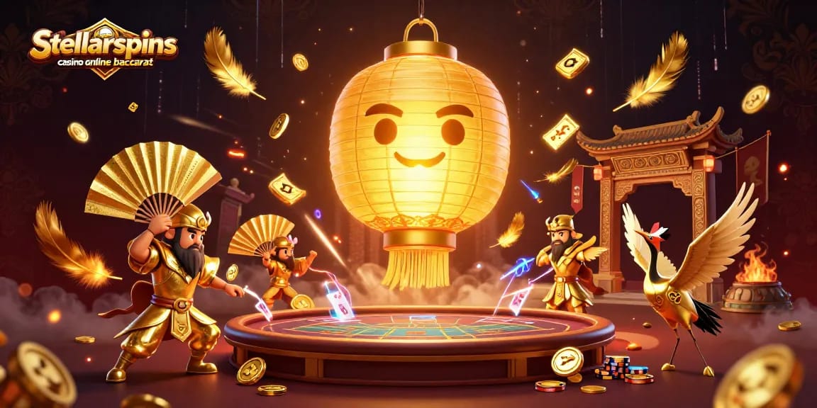 Experience stellarspins casino online baccarat with enchanting golden lantern spirits and dynamic casino elements.