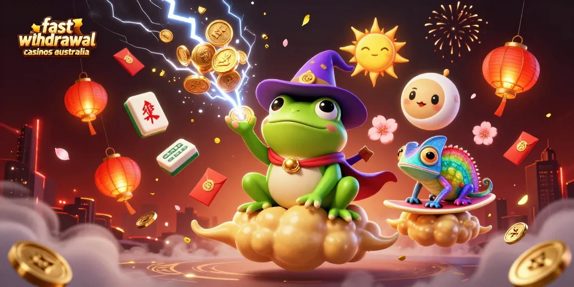 Experience fast withdrawal casinos australia with magical characters and vibrant casino elements.