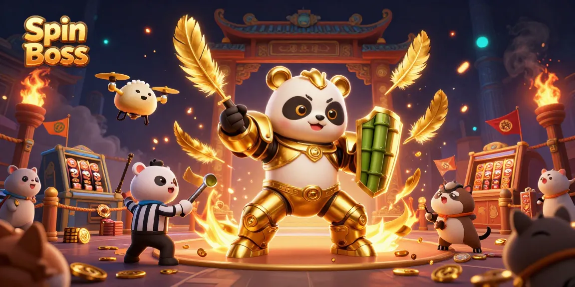 Spin Boss draws players into a vibrant 3D casino scene filled with action and excitement.